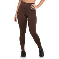 Calça Legging Básica Flanelada Termica Antifrio Forrada Inverno - Marrom