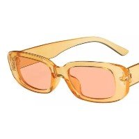 Oculos Sol Retangular Vintage Retro Lente Colorida Uv 400 - Milhawk