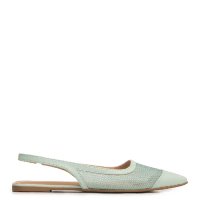 Sapatilha Slingback Azul Tela