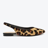 Sapatilha Animal Print Anacapri Bico Fino Slingback