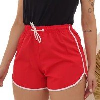 Shorts Feminino Tactel Leve Liso - Per Tutti Wear