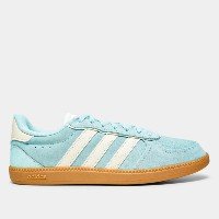 Tênis Adidas Breaknet Sleek Suede Feminino - Azul Claro+Branco