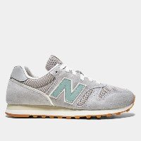 Tênis Couro New Balance 373 Feminino - Cinza+Verde