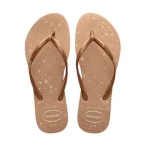 Chinelo Havaianas Slim Gloss Bege Bege Tamanho 34