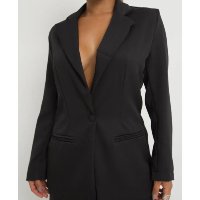 Blazer Alfaiataria Feminino Alongado Social Botão