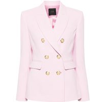 Blazer de crepe com abotoamento