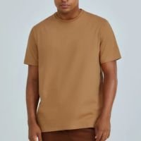 Camiseta Marrom Médio Hering Básica Comfort Super Cotton