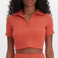 Blusa Cropped Gola Polo