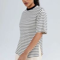 Blusa Preta Hering Listrada Em Ribana