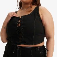 Corset Levi\'s Preto | Collab Barbie Ferreira