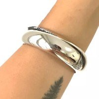 Bracelete Prateado Prata Blogueira Largo Moda Feminino Luxo