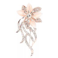 Broche Elegante Feminino Moderno, Estilo De Liga, Flor De Li