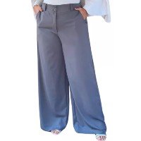 Calça Pantalona Alfaiataria Plus Size Feminina Premium