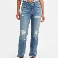 Calça Jeans Levi\'s® 501 Com Rasgos