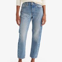 Calça Jeans Levi\'s 501 Crop Lavagem Média