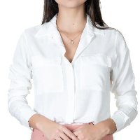 Camisa Feminina Viscolinho Manga Longa