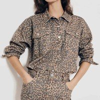 Camisa Animal Print De Sarja Hering + Livia