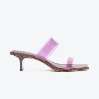 Sapato Mule Schutz Hot Transparency Vinil Roxo