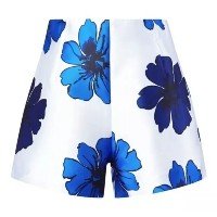 Short Social Estampa Floral Azul Panicat Importado Blogueira