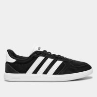 Tênis Adidas Breaknet Sleek Suede Feminino - Preto+Branco