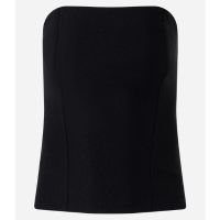 Blusa Tomara que Caia Corsetada em Bengaline Preto