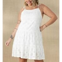 Quintess - Vestido Off White com Recortes em Camadas