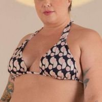 Bold Beach - Top Cortininha com Tiras Plus Size Preto