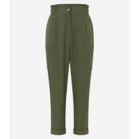 Calça Jogger em Crepe com Bolsos nas Laterais Verde