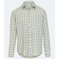 Camisa Regular em Algodão com Estampa Xadrez Verde