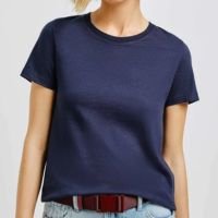 Blusa Azul Hering Básica Manga Curta Slim World