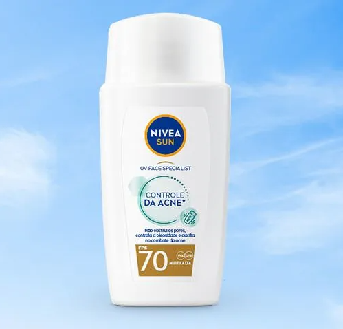 NIVEA SUN UV Face Specialist Controle da Acne FPS 70 o item indispensável para o seu nécessaire de verão