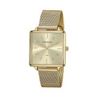 Relogio Feminino Quadrado Dourado Mondaine 99487Lpmvde1