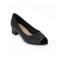 Sapato Feminino Peep Toe Piccadilly Salto Grosso Ref. 114046