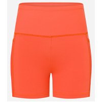 Bermuda Esportiva com Detalhe de Tule nos Bolsos Laranja