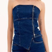 Blusa Jeans Tomara Que Caia My Favorite Things - Azul