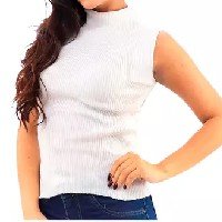 Blusa Trico Feminina Social Tricot Gola Alta Lã Garrafinha