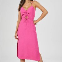 Vestido Midi PKS Rosa Pink-GG