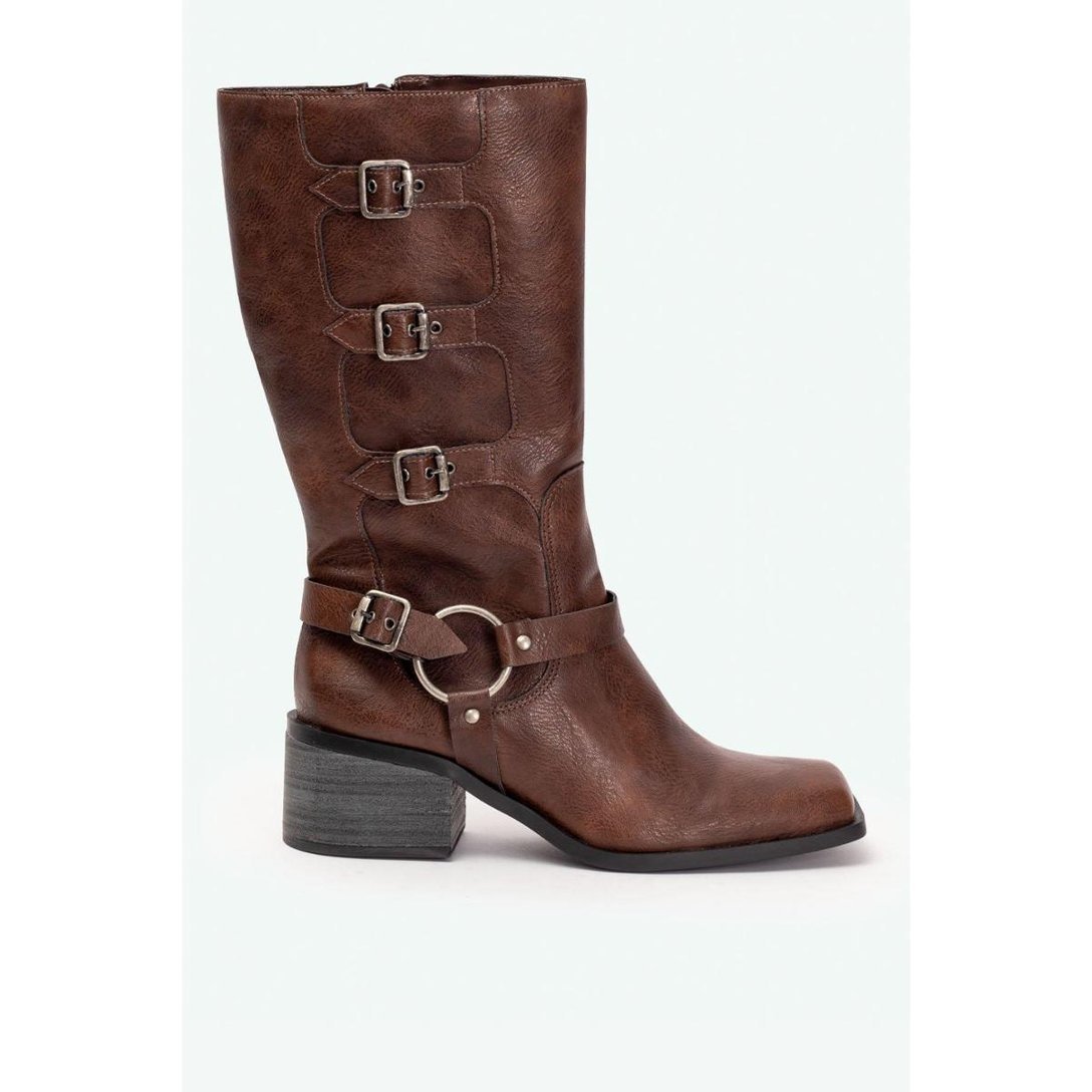 Biker Boots Miuccia Feminino Suzana Santos - Marrom