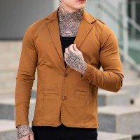 blazer masculino slim - Caramelo