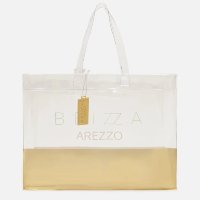 Bolsa Shopping Dourada Vinil Liz Logo Grande