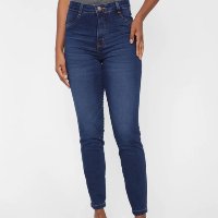 Calça Jeans Skinny Cambos Cropped Com Push Up Feminina