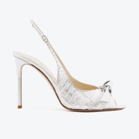 Clarita Peep Toe 100 Argento