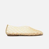 Sapatilha Off-white Arezzo Bico Redondo Mesh