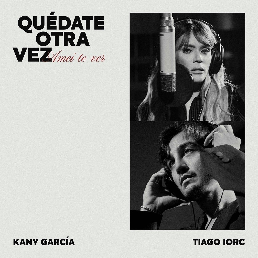 Capa com fotos de dois artistas no estúdio, intitulado