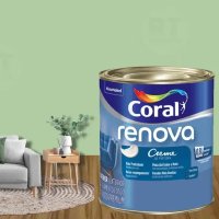 Tinta Parede Verde Alecrim Acrílica Fosca Coral Renova 800ml