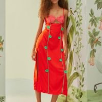 Vestido Artesanal Bordado Rosa
