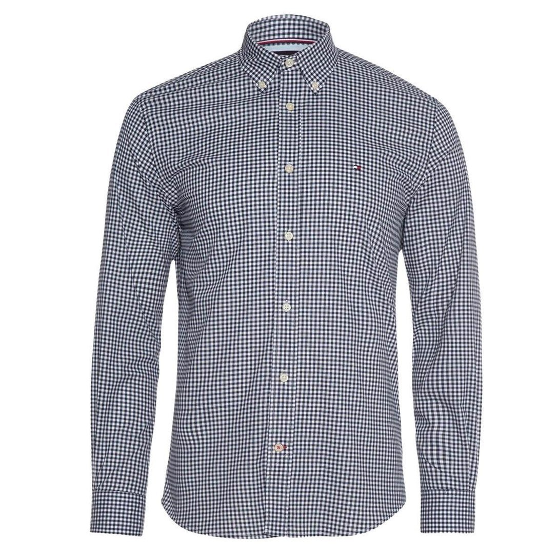 Camisa Masculina Tommy Hilfiger Xadrez Azul Escuro - Xadrez