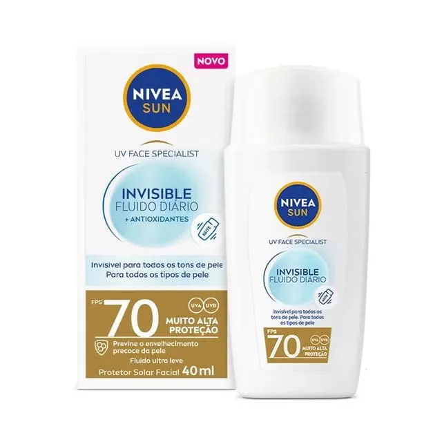 NIVEA Sun Face Invisible Fluido - Esses produtos vão salvar a sua pele no Carnaval