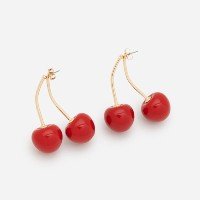 Maxi Brinco com Pingente de Cereja Dourado