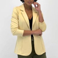 Blazer Simô Aberto Manga Longa Básico Feminino